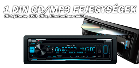 1 DIN CD/MP3 Fejegységek